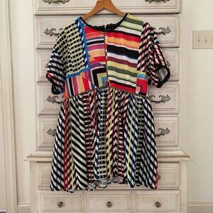 Anthropologie Artsy Abstract Blouse